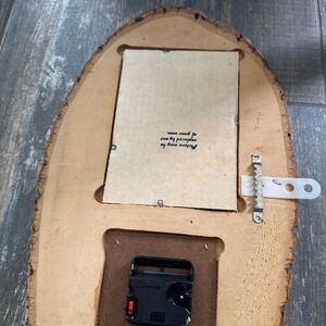 Rusty Clock Texture Wall Decor | Vintage Rustic Live Edge Wood Slab Wall Clock Wolf Picture ...